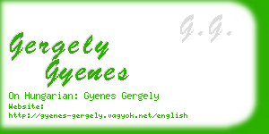 gergely gyenes business card